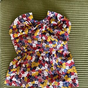 Anthropologie Floral Strapless